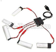 JJRC 14-Upgrade 1-to-5 charger with balance charger(Not include the 5x battery) for JJRC H12 H2C H12D RC Quadcopter parts,Drone parts